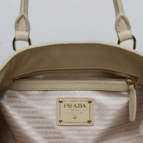 2014 Prada grainy calfskin tote bag BR4743 beige for sale